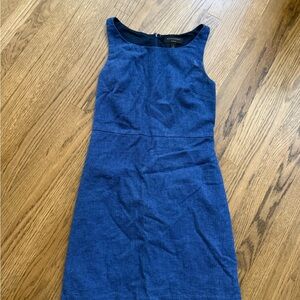 Banana Republic Deep Blue Linen Blend Dress